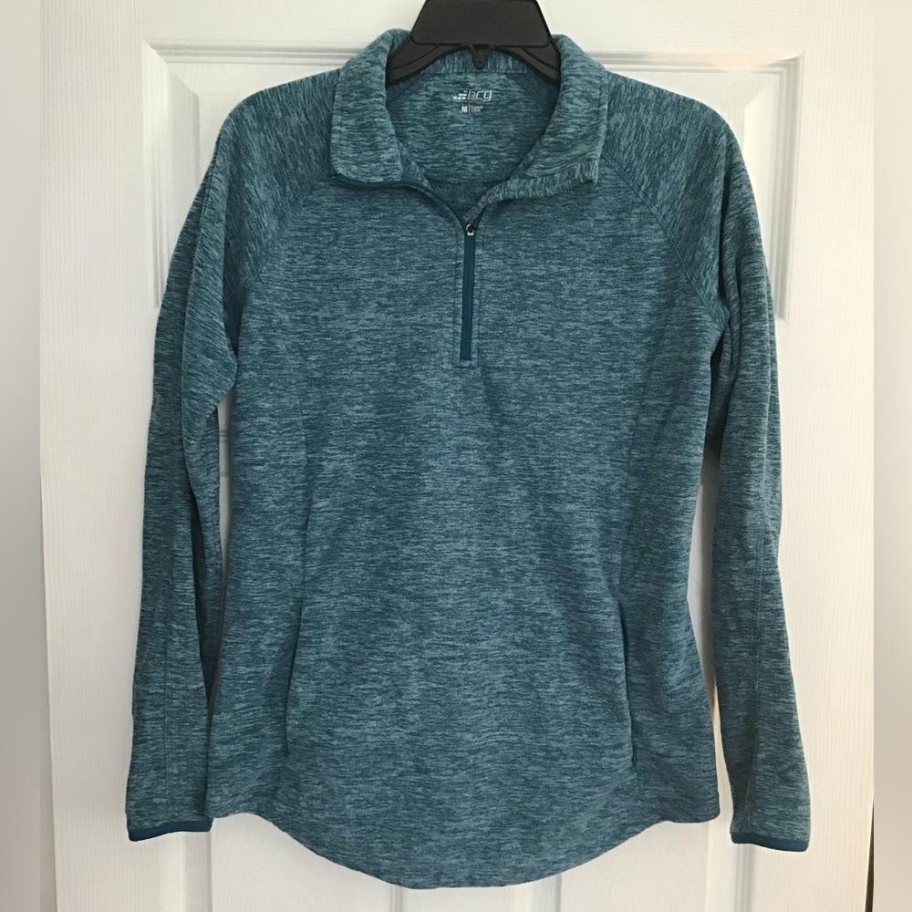 BCG Women's Size M Fleece Half zip Pullover